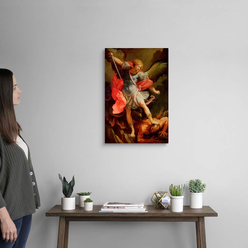 Amazon.com: CANVAS ON DEMAND The Archangel Michael Defeating Satan